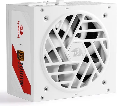 Vista 11 de Redragon PSU017 80+ Platinum 1000 vatios ATX 3.0 y PCIe 5.0 Fuente de alimentación para juegos totalmente modular, certificada 80 Plus, 100%