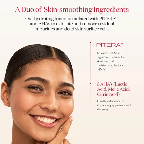 Vista 3 de SK-II Loción transparente de tratamiento facial – Tónico facial hidratante con AHAs para exfoliar y mejorar visiblemente la textura – Tónico facial
