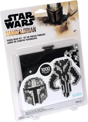 Vista 6 de Perler Juego de manualidades de casco Mandaloriano y sello de Star Wars Fuse Beads, multicolor 1005 piezas