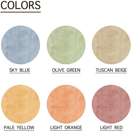 Vista 3 de Calcomanía de pared circular con estampado pastel, medio círculo, semicírculo, decoración de pared, geométrico, guardería, despegar y pegar