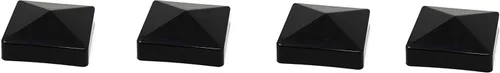 Vista 11 de Pyramid True - Tapa de vinilo de plástico para poste de valla de 4 x 4 pulgadas (3.937 in x 3.937 in), color negro o blanco/múltiples cantidades