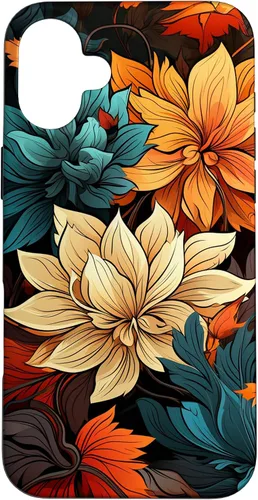 Vista 23 de Red and Orange Autumn Colors Fall Leaves Floral Pattern Case for iPhone 17