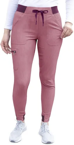 Vista 27 de Adar Pro Scrubs para mujeres - Pantalones de uniforme médico tipo jogger de yoga supremos Manzana