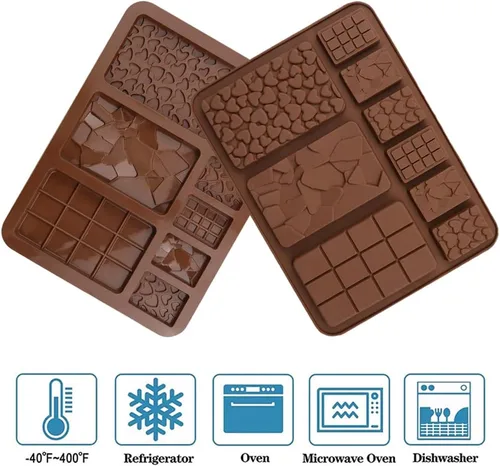 Vista 5 de 4 moldes de silicona para chocolate, moldes de chocolate con 9 cavidades, moldes de silicona para chocolate con 9 cavidades, moldes de caramelo