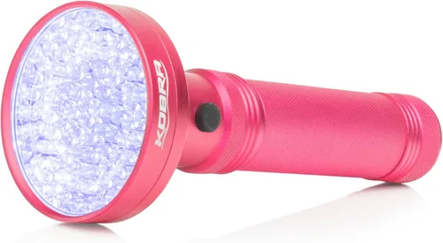 Vista 12 de Linterna de luz negra UV Kobra - 100 LED Luz UV portátil y luz negra para detección de orina de mascotas - Inspección de chinches, fugas y dinero