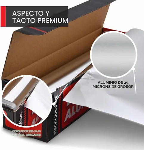 Vista 6 de Stock Your Home Rollo de papel de aluminio resistente, rollo de papel de aluminio de 300 pies x 12 pulgadas de ancho, papel de aluminio resistente