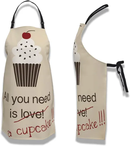 Vista 6 de Delantal de hornear para hombres, All You Need Is a Cupcake Craft Delantales para mujeres para cocina, cocina, restaurante, barbacoa, pintura