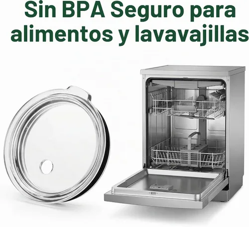 Vista 5 de Tapa de vaso de 30 onzas con popote, paquete de 2 tapas de repuesto
