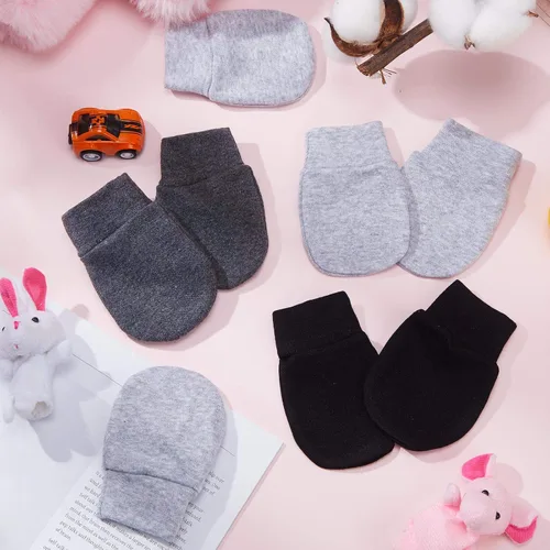 Vista 7 de 9 pares de guantes de algodón unisex para bebés recién nacidos y niños pequeños de 0 a 6 meses