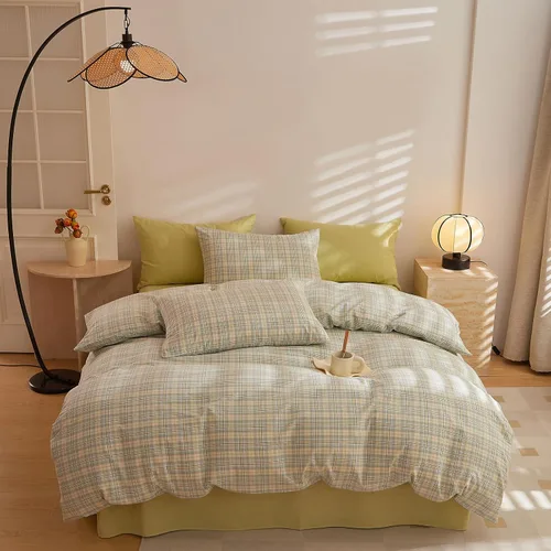 Vista 15 de VCLIFE - Juego de funda de edredón de algodón para cama individual, matrimonial, Queen, King, moderno, geométrico, juego de ropa de cama gris