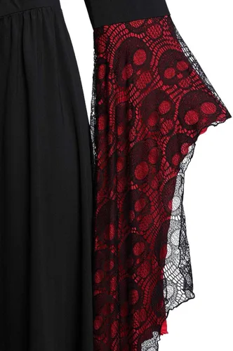 Vista 3 de UODSVP Vestido de Halloween para mujer talla grande con encaje de calavera vestido de moda