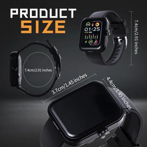 Vista 2 de Reloj inteligente con auriculares, pantalla HD de 1.85 pulgadas para hombres, reloj Bluetooth 2 en 1 con monitor de sueño, frecuencia cardíaca