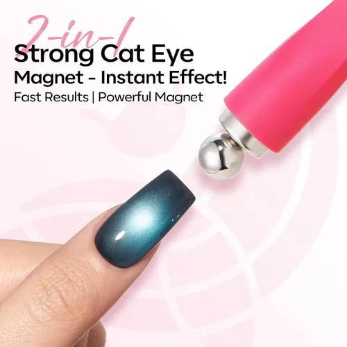 Vista 11 de Modelones - Esmalte de uñas de gel de ojo de gato para herramienta de arte de uñas, color rosa