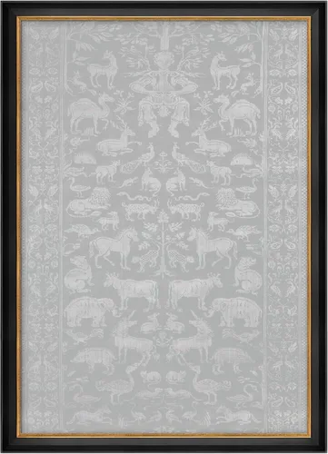 Vista 241 de MUDECOR Lienzo enmarcado prémium para pared, pinos nevados en bosque de invierno, ilustraciones modernas, arte contemporáneo, escénico, divertido