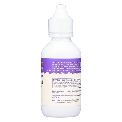Vista 3 de NuNaturals Clear Extract NuStevia, edulcorante a base de plantas, 2 onzas, paquete de 2, plástico