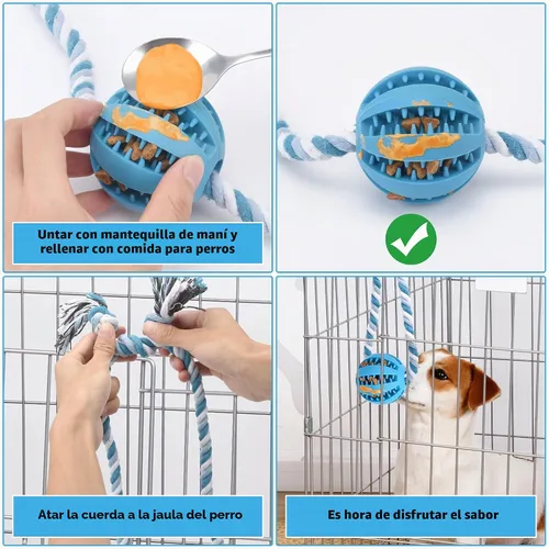 Vista 5 de Juguetes interactivos para perros, ayudas de entrenamiento en jaulas para cachorros, dispensadores de golosinas de comida para perros