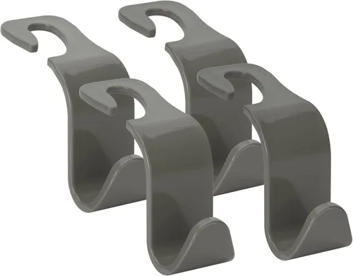 Vista 10 de Soleebee Paquete de 4 Ganchos para Reposacabezas de Automóvil - Ganchos Universales para Automóvil para Colgadores de Asiento Trasero, Organizador