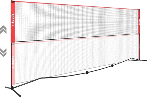 Vista 9 de A11N SPORTS Badminton Net - Height Adjustable Volleyball Net for Junior Tennis, Soccer Tennis & Kids - Portable Driveway Pickleball Net for Indoor &