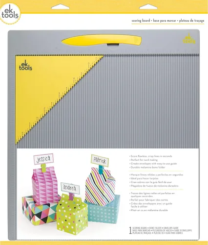 Vista 2 de EK Tools, Tabla de Puntuación Estándar, 13"x14.25", Carpeta de Hueso Incluida, Tabla de Puntuación para Manualidades de Papel, Hacer Sobres