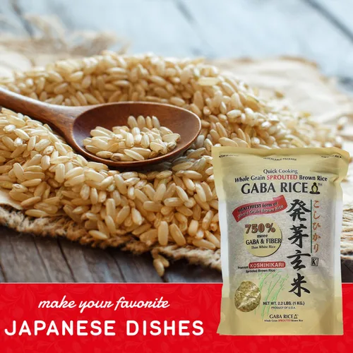 Vista 6 de Koshihikari Premium Arroz gaba marrón germinado, 2.2 libras (paquete de 4)