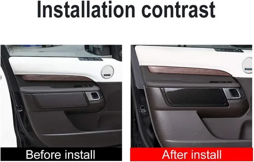Vista 2 de YIWANG - Juego de 4 embellecedores para panel de puerta de coche para Land Rover Discovery 5 LR5 L462 2017 2018 2019