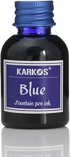 Vista 3 de Tinta embotellada para plumas estilográficas, azul oscuro brillante, tinta de caligrafía de 1.0 fl oz, escritura artística, dibujo, pintura, tinta