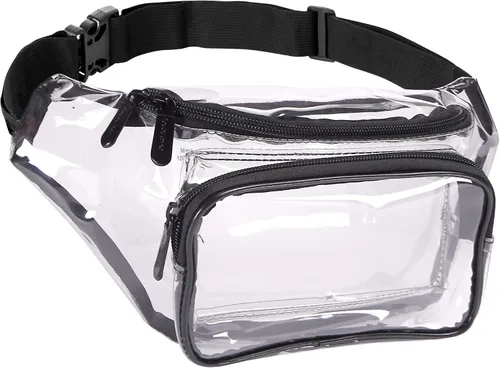 Vista 9 de SoJourner Riñonera holográfica Rave Paquetes para festivales de mujeres y hombres Lindas bolsas de moda para cinturón, Transparente, talla única