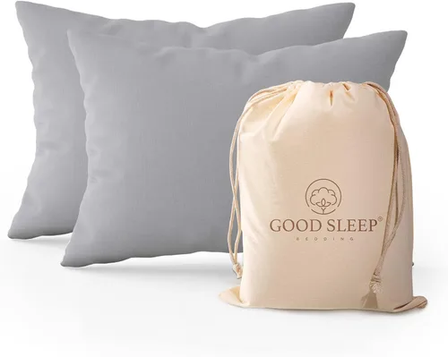 Vista 20 de Juego de 2 fundas de almohada Queen estándar, 100% algodón egipcio, ideales para el cuidado del cabello y la piel, fundas de almohada de tejido