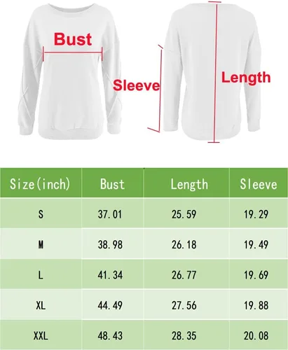 Vista 5 de Bingerlily Sudaderas casuales de manga larga para mujer, cuello redondo, ajuste relajado, lindos suéteres
