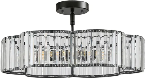 Vista 24 de Candelabro pequeño de cristal dorado, lámpara moderna de 3 luces para comedor sobre la mesa, accesorio de iluminación redondo para pasillo