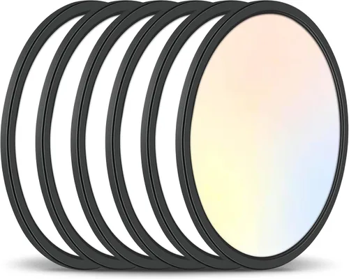 Vista 10 de Lámparas de techo de montaje empotrado de 3200 lm, color negro, 12 pulgadas, luces LED de techo regulables para dormitorio, CCT ajustable 3000K
