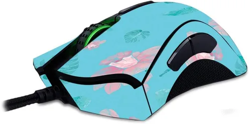 Vista 7 de MightySkins Skin compatible con Razer Deathadder Elite - Blue Petals Funda protectora de vinilo duradera y única Fácil de aplicar, quitar