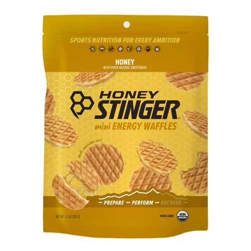 Vista 29 de Honey Stinger Gofle de arce de mantequilla de almendra orgánica, estroopwafel energético para ejercicio, resistencia y rendimiento, nutrición