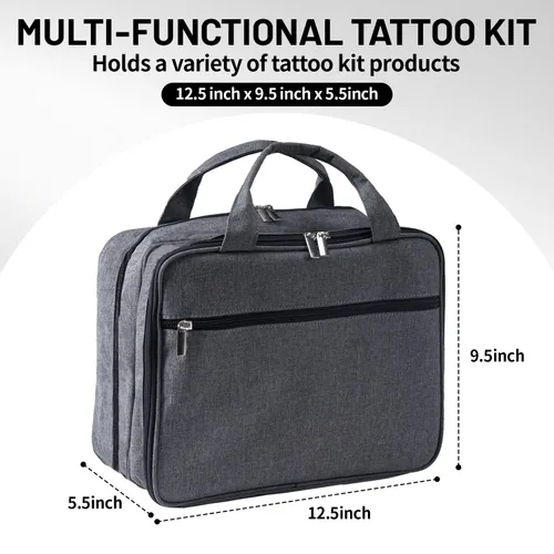Vista 2 de Phomemo Bolsa de tatuaje – Estuche de viaje para tatuaje y bolsa de transporte para impresora y equipo de plantillas, compatible con impresora