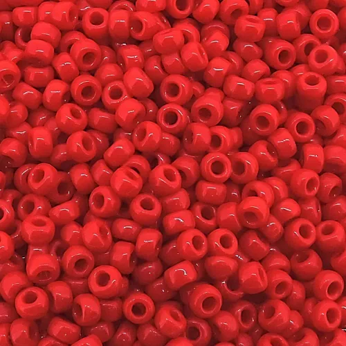 Vista 4 de Granate Red Opaque Miyuki - Cuentas de cristal redondas japonesas de rocailles 11/0, tubo de aproximadamente 0.85 oz y 5 pulgadas