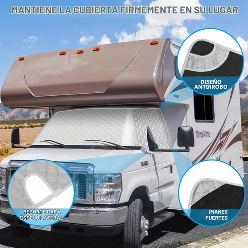 Vista 3 de Cubierta de parabrisas para caravana compatible con Ford Class C 1997-2022 RV cubierta de ventana delantera RV RV autocaravana, cubierta