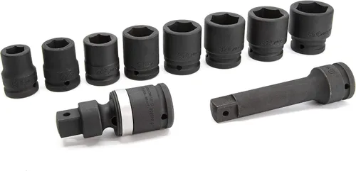 Vista 3 de Genius Tools Juego de dados de impacto métrico Dr. de 10 piezas 3/4" CM-610M