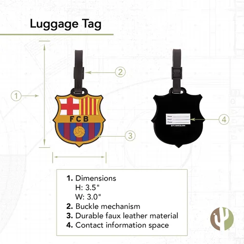 Vista 2 de Etiqueta de equipaje del FC Barça Barça Barca Football Soccer Premier League Bag (etiqueta de equipaje PVC)