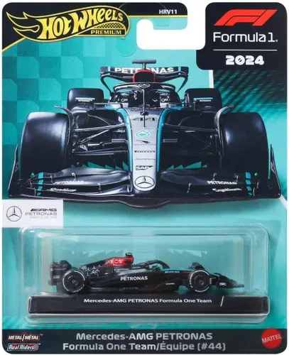 Vista 3 de Hot Wheels Premium F1 2024 Coches fundidos a presión, juego de 4