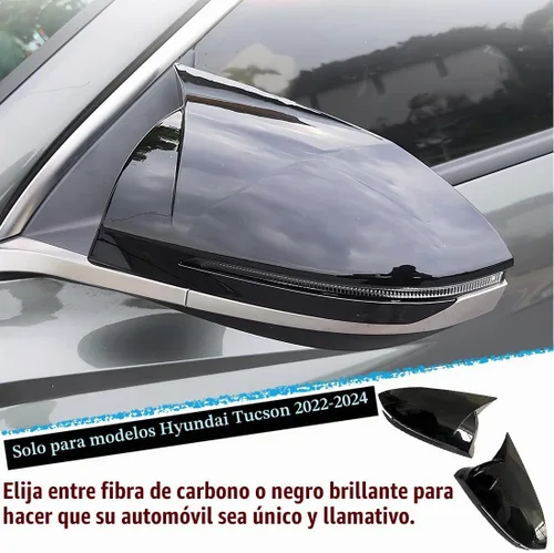 Vista 6 de MUXEE 2PCS Nuevas Cubiertas de Espejo Retrovisor Deportivas para Hyundai Tucson 2022 2023 2024 2025 ABS Cubiertas de Tapas de Espejo Lateral Negro