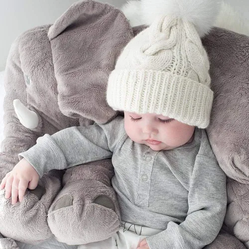 Vista 7 de Gorro de punto cálido de invierno para padres e hijos, para madre e hijahijo, gorro de punto familiar
