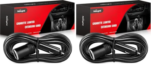 Vista 10 de Nilight Enchufe divisor para encendedor de cigarrillos de automóvil, división de 2 vías, 1 puerto a 2 puertos de corriente continua, adaptador