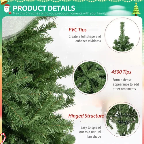 Vista 6 de Árbol de Navidad artificial sin iluminación de 12 pies (12 pies)