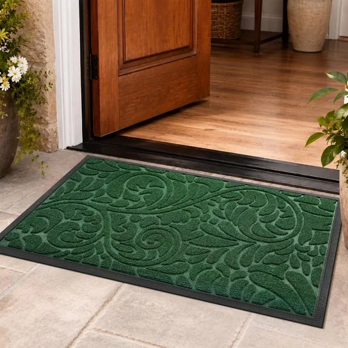 Vista 32 de Yimobra Tapete para puerta de entrada exterior, 29.5 x 17 pulgadas, impermeable, resistente, para puerta delantera, tapete antideslizante resistente