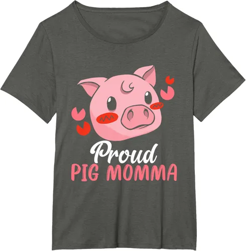 Vista 16 de Mini Pig Momma - Camiseta para mujer con diseño de cerdo en miniatura para mujer, Negro