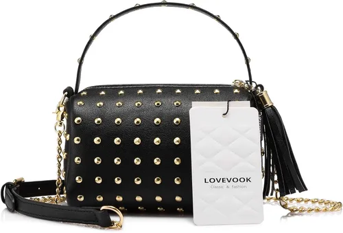 Vista 6 de LOVEVOOK Shoulder Bag Small Side Purse Mini Clutch with Bling Rivets