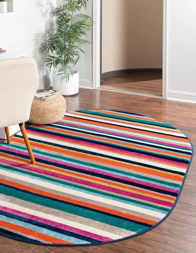 Vista 12 de Unique Loom Azalea Collection - Alfombra Glenn (Runner 2' 0" x 6' 0", amarillo/beige)