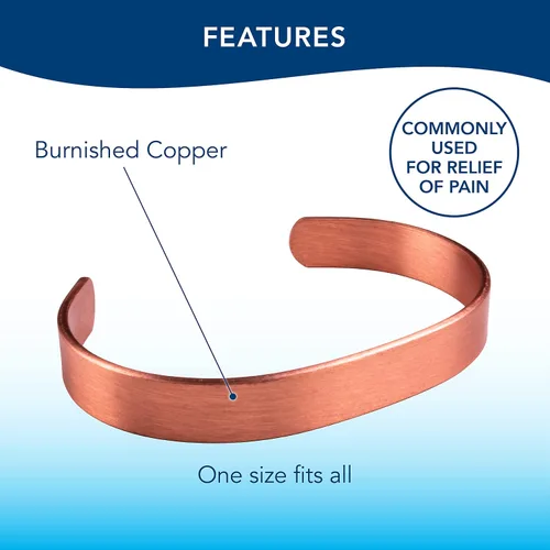 Vista 4 de Apex Copper Bracelet, Solid Band