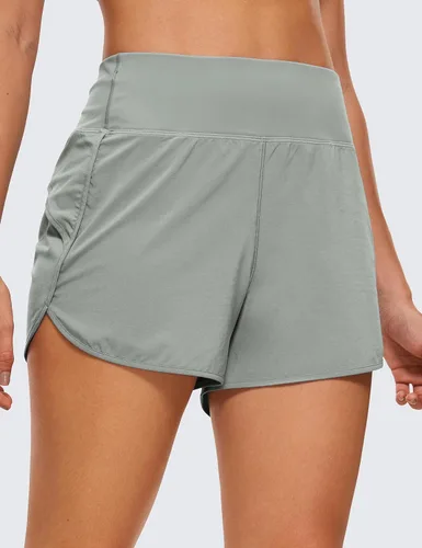 Vista 2 de Crz Yoga Pantalones cortos, ligeros, entrenamiento deportivo, para mujer, forro de 2.54 pulgadas, secado rápido, pantalones cortos de elastano