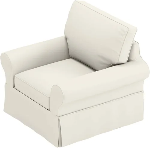 Vista 8 de Funda de algodón compatible con Pottery Barn Basic Grand para sillón XL, 43 pulgadas de ancho
